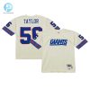 Mens New York Giants Lawrence Taylor Mitchell Ness Cream Chainstitch Legacy Jersey stylepulseusa 1