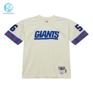 Mens New York Giants Lawrence Taylor Mitchell Ness Cream Chainstitch Legacy Jersey stylepulseusa 1 1