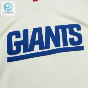 Mens New York Giants Lawrence Taylor Mitchell Ness Cream Chainstitch Legacy Jersey stylepulseusa 1 3