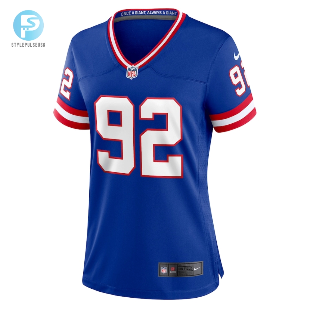 Womens New York Giants Michael Strahan Nike Royal Classic Retired Player Game Jersey 