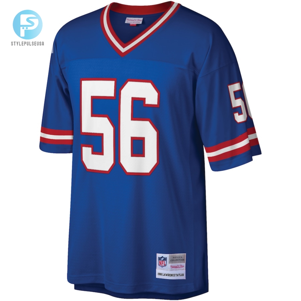 Mens New York Giants Lawrence Taylor Mitchell  Ness Royal Legacy Replica Jersey 