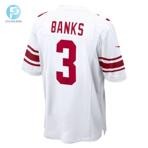 Mens New York Giants Deonte Banks Nike White Game Jersey stylepulseusa 1 2