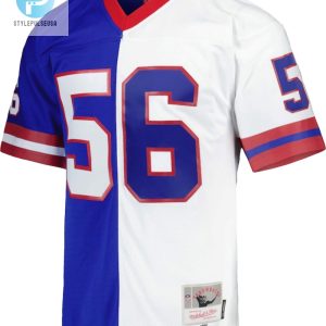 Mens New York Giants Lawrence Taylor Mitchell Ness Royalwhite 1986 Split Legacy Replica Jersey stylepulseusa 1 1