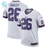 Mens New York Giants Nike Saquon Barkley White Color Rush Legend Jersey stylepulseusa 1