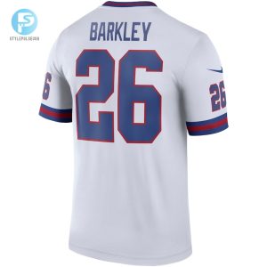 Mens New York Giants Nike Saquon Barkley White Color Rush Legend Jersey stylepulseusa 1 2