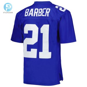 Mens New York Giants Tiki Barber Mitchell Ness Royal Legacy Replica Jersey stylepulseusa 1 2