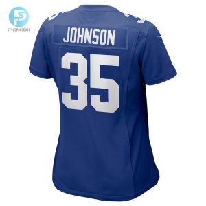 Womens New York Giants Leonard Johnson Nike Royal Game Player Jersey stylepulseusa 1 2