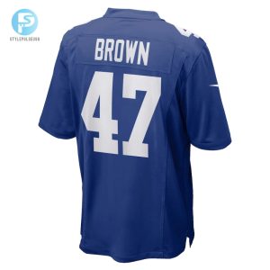 Mens New York Giants Cam Brown Nike Royal Game Jersey stylepulseusa 1 2