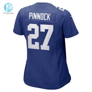 Womens New York Giants Jason Pinnock Nike Royal Game Player Jersey stylepulseusa 1 2