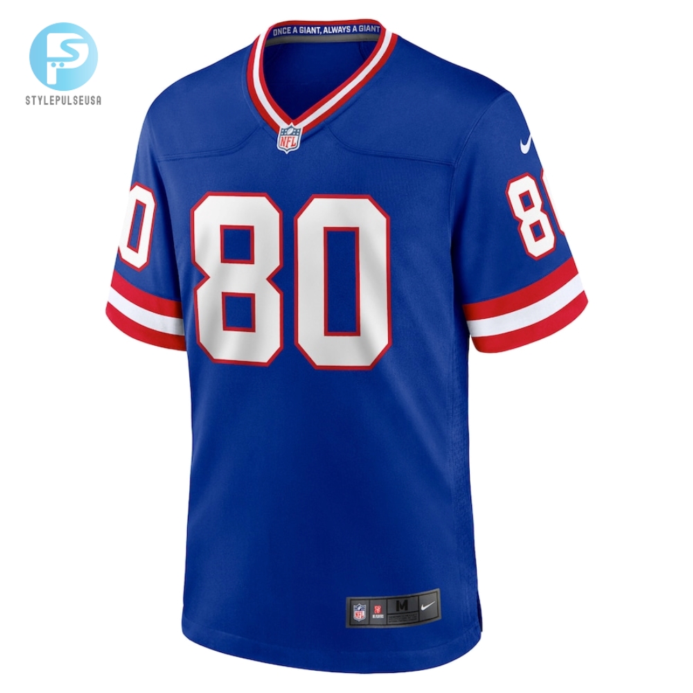 Mens New York Giants Jeremy Shockey Nike Royal Classic Retired Player Game Jersey 