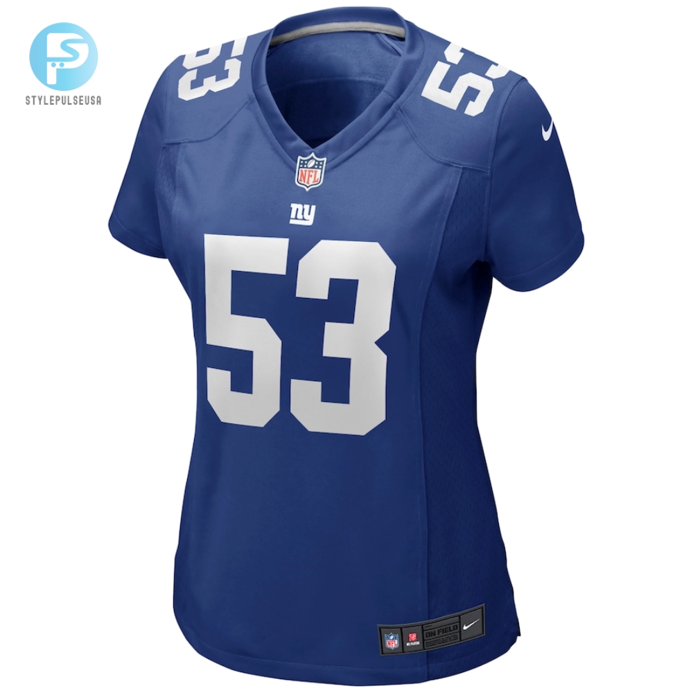 Womens New York Giants Harry Carson Nike Royal Game Retired Player Jersey 