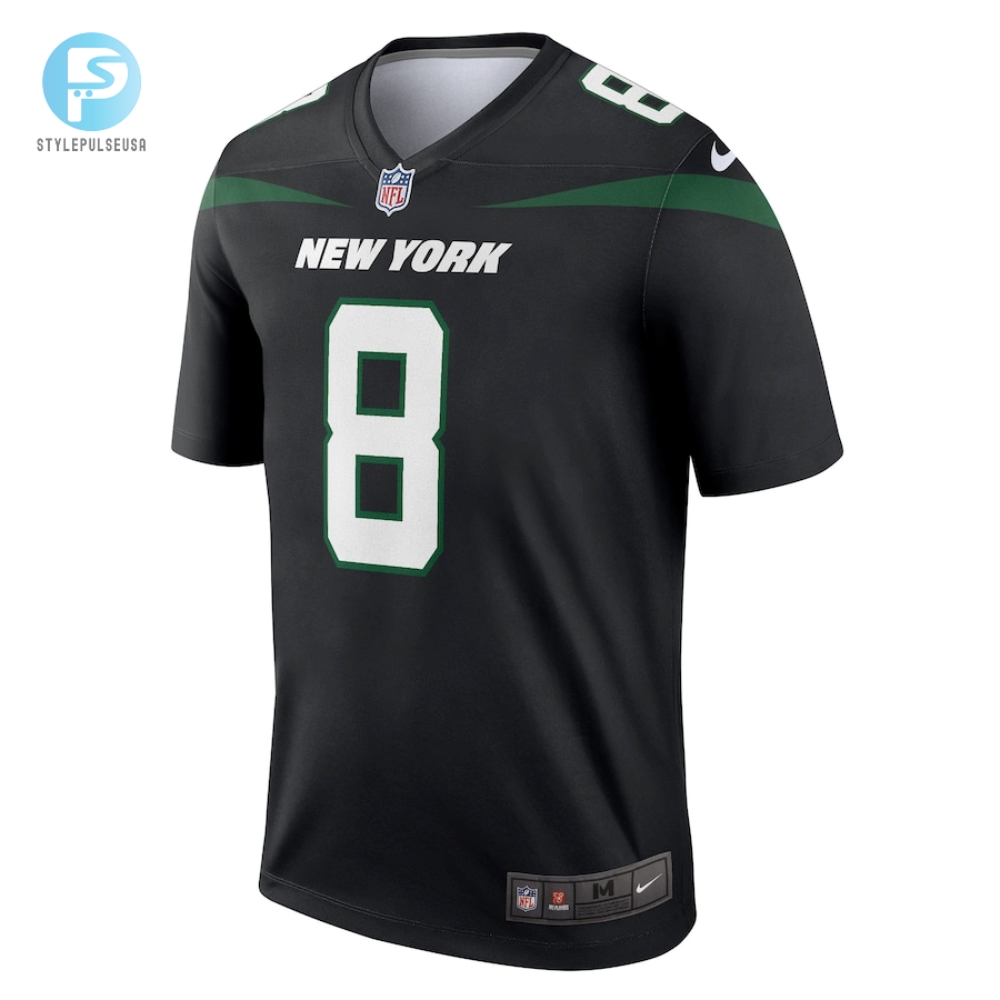 Mens New York Jets Aaron Rodgers Nike Stealth Black Alternate Legend Player Jersey 