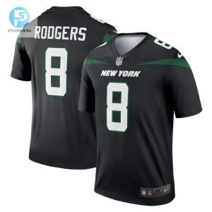 Mens New York Jets Aaron Rodgers Nike Stealth Black Alternate Legend Player Jersey stylepulseusa 1 2