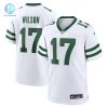 Mens New York Jets Garrett Wilson Nike White Legacy Player Game Jersey stylepulseusa 1