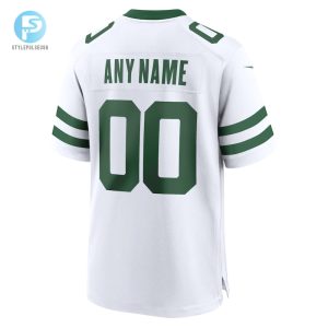 Mens New York Jets Nike White Legacy Custom Game Jersey stylepulseusa 1 2