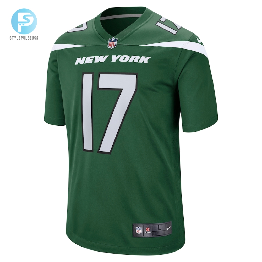 Mens New York Jets Garrett Wilson Nike Green Player Game Jersey 