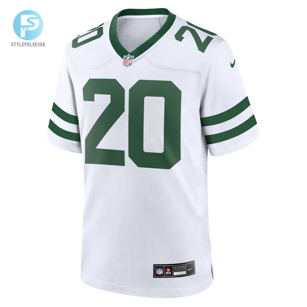 Mens New York Jets Breece Hall Nike White Legacy Player Game Jersey 