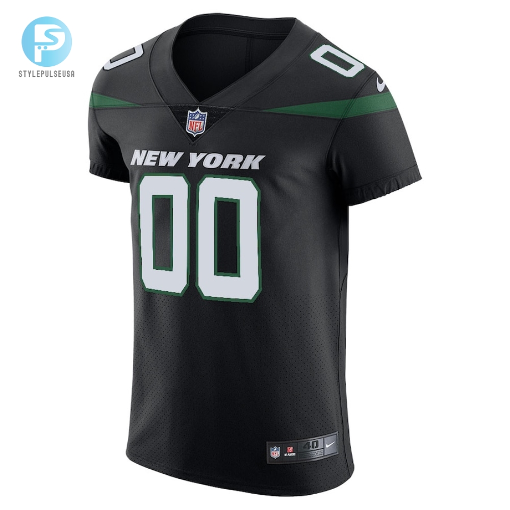 Mens New York Jets Nike Stealth Black Vapor Untouchable Elite Custom Jersey 