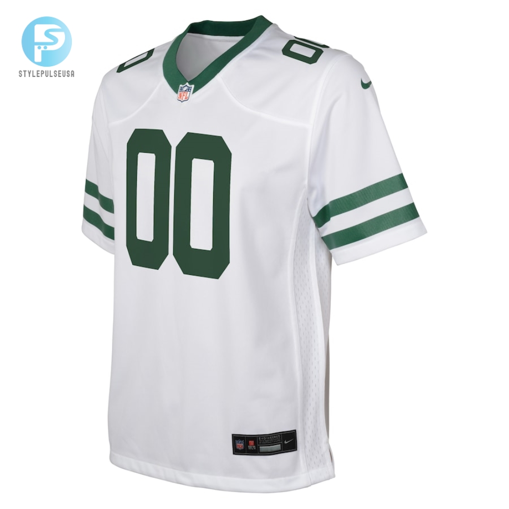 Youth New York Jets Nike White Legacy Custom Game Jersey 