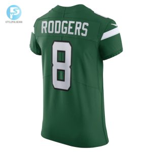 Mens New York Jets Aaron Rodgers Nike Gotham Green Alternate Vapor F.U.S.E. Elite Jersey stylepulseusa 1 2