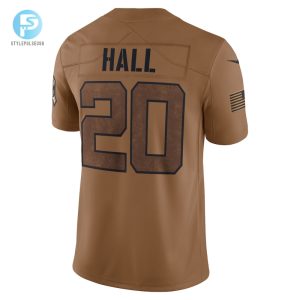 Mens New York Jets Breece Hall Nike Brown 2023 Salute To Service Limited Jersey stylepulseusa 1 2