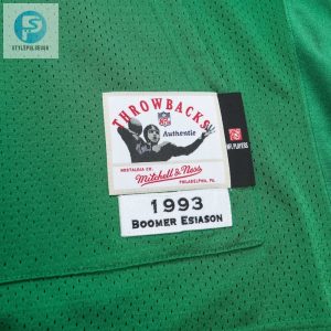 Mens New York Jets Boomer Esiason Mitchell Ness Kelly Green 1993 Authentic Throwback Retired Player Pocket Jersey stylepulseusa 1 5