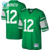 Mens New York Jets Joe Namath Mitchell Ness Kelly Green Legacy Replica Jersey stylepulseusa 1