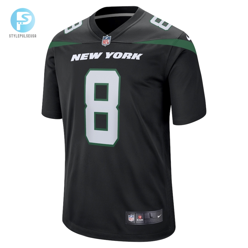 Mens New York Jets Aaron Rodgers Nike Black Game Jersey 