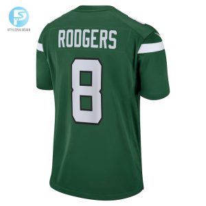 Mens New York Jets Aaron Rodgers Nike Gotham Green Game Jersey stylepulseusa 1 2