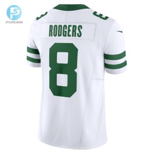 Mens New York Jets Aaron Rodgers Nike White Vapor F.U.S.E. Limited Jersey stylepulseusa 1 2