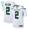 Mens New York Jets Zach Wilson Nike White Game Jersey stylepulseusa 1