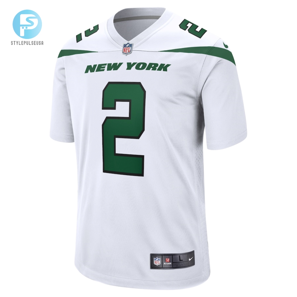 Mens New York Jets Zach Wilson Nike White Game Jersey 