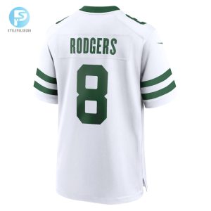 Mens New York Jets Aaron Rodgers Nike White Legacy Player Game Jersey stylepulseusa 1 2