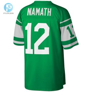 Mens New York Jets Joe Namath Mitchell Ness Green Big Tall 1968 Retired Player Replica Jersey stylepulseusa 1 2