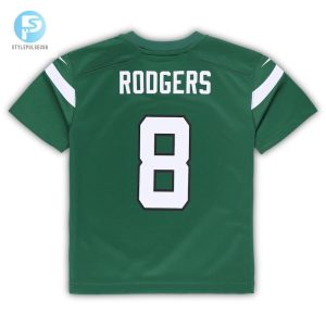 Preschool New York Jets Aaron Rodgers Nike Gotham Green Game Jersey stylepulseusa 1 2