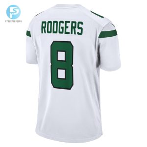 Mens New York Jets Aaron Rodgers Nike White Game Jersey stylepulseusa 1 2