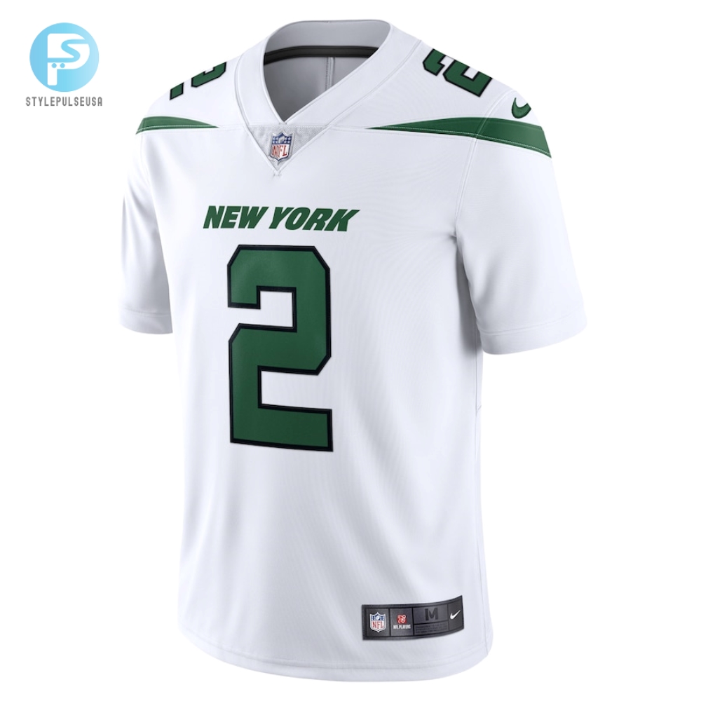 Mens New York Jets Zach Wilson Nike Spotlight White Vapor Limited Jersey 
