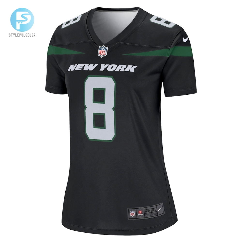 Womens New York Jets Aaron Rodgers Nike Stealth Black Alternate Legend Player Jersey 