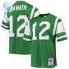 Mens New York Jets 1968 Joe Namath Mitchell Ness Green Authentic Throwback Retired Player Jersey stylepulseusa 1