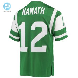 Mens New York Jets 1968 Joe Namath Mitchell Ness Green Authentic Throwback Retired Player Jersey stylepulseusa 1 2