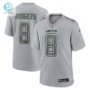 Mens New York Jets Aaron Rodgers Nike Heather Gray Atmosphere Fashion Game Jersey stylepulseusa 1