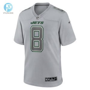 Mens New York Jets Aaron Rodgers Nike Heather Gray Atmosphere Fashion Game Jersey stylepulseusa 1 1