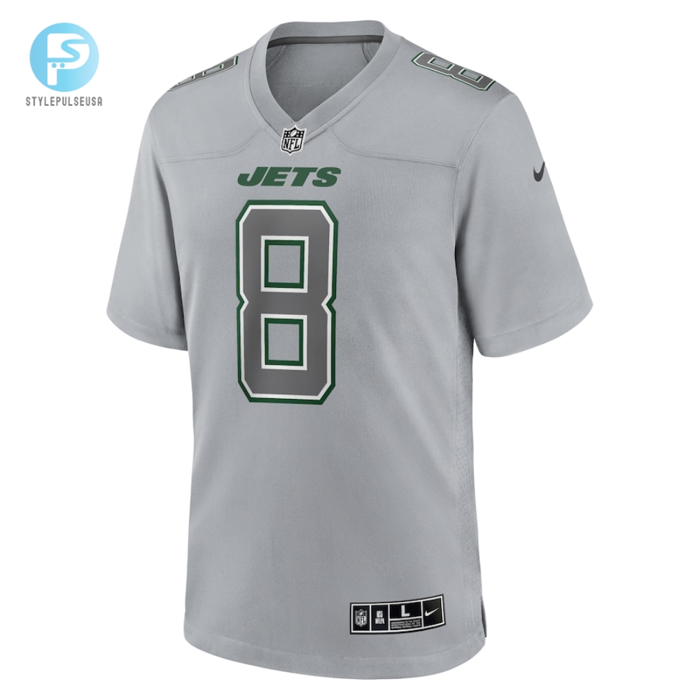 Mens New York Jets Aaron Rodgers Nike Heather Gray Atmosphere Fashion Game Jersey 