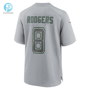 Mens New York Jets Aaron Rodgers Nike Heather Gray Atmosphere Fashion Game Jersey stylepulseusa 1 2