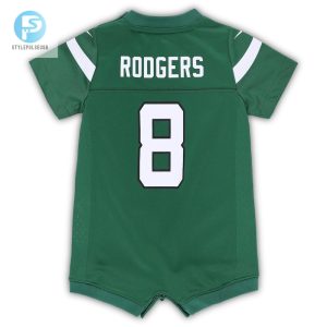 Newborn Infant New York Jets Aaron Rodgers Nike Green Game Romper Jersey stylepulseusa 1 2