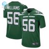 Mens New York Jets Quincy Williams Nike Gotham Green Game Jersey stylepulseusa 1