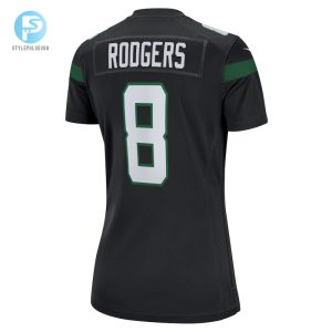 Womens New York Jets Aaron Rodgers Nike Black Player Jersey stylepulseusa 1 2