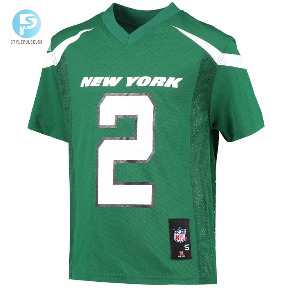 Youth New York Jets Zach Wilson Green Replica Player Jersey 