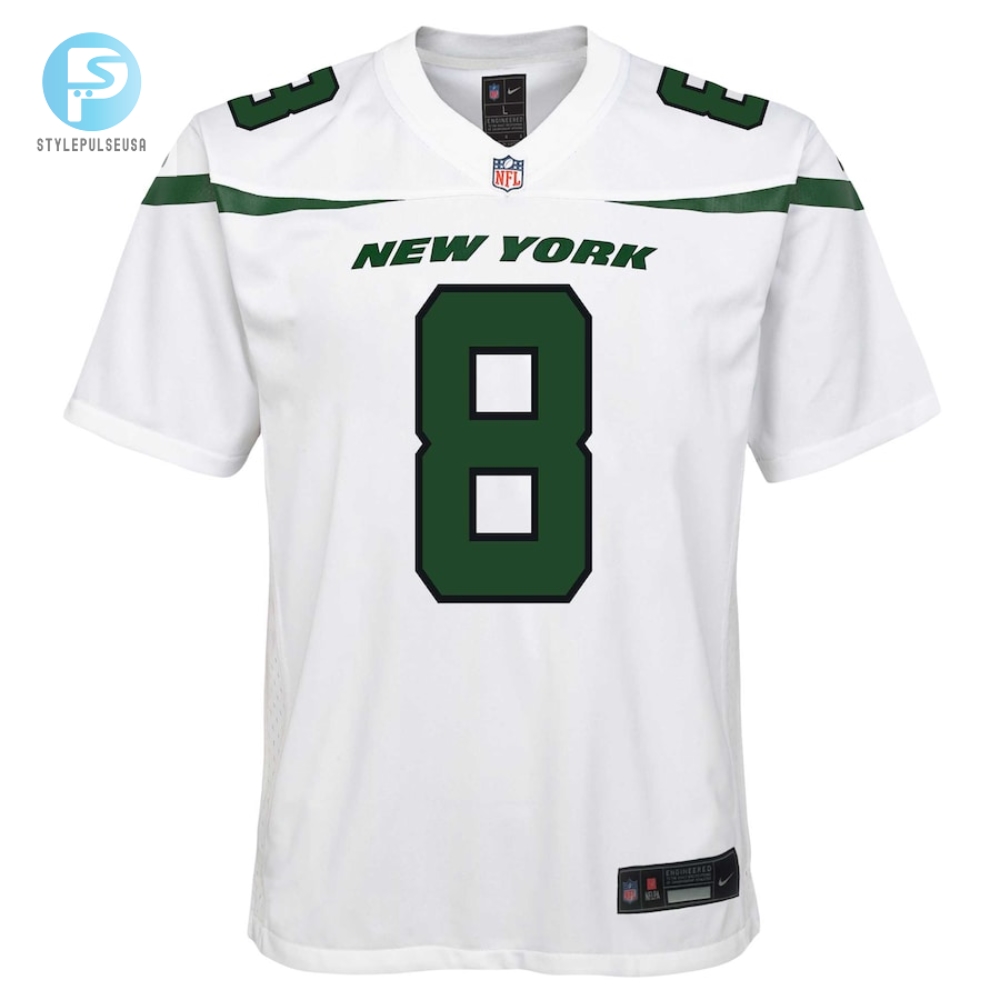 Youth New York Jets Aaron Rodgers Nike White Game Jersey 