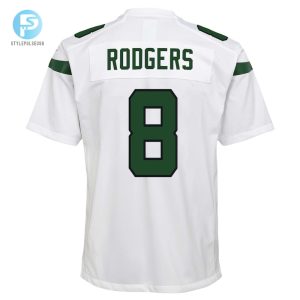 Youth New York Jets Aaron Rodgers Nike White Game Jersey stylepulseusa 1 2